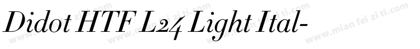 Didot HTF L24 Light Ital字体转换